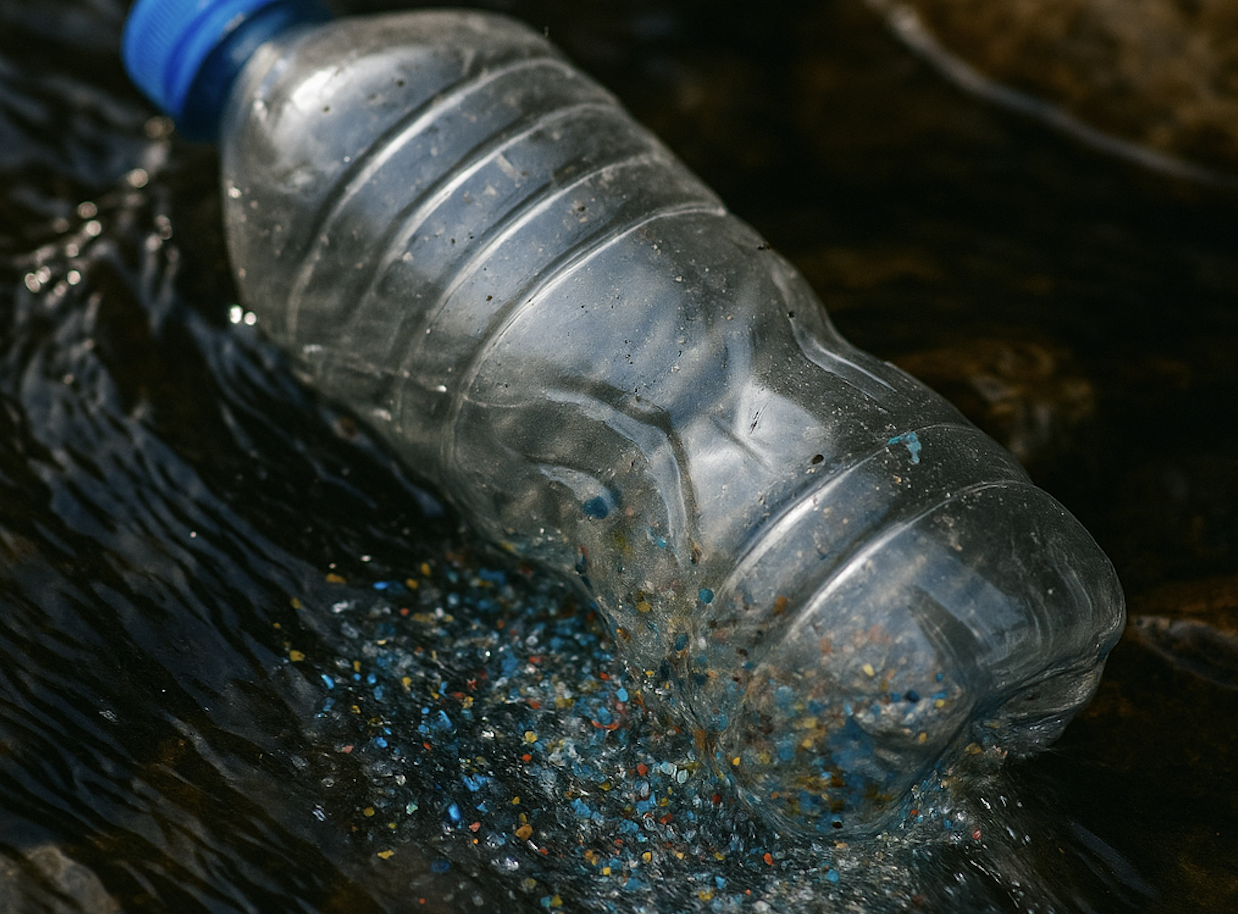 Microplastics under microscope